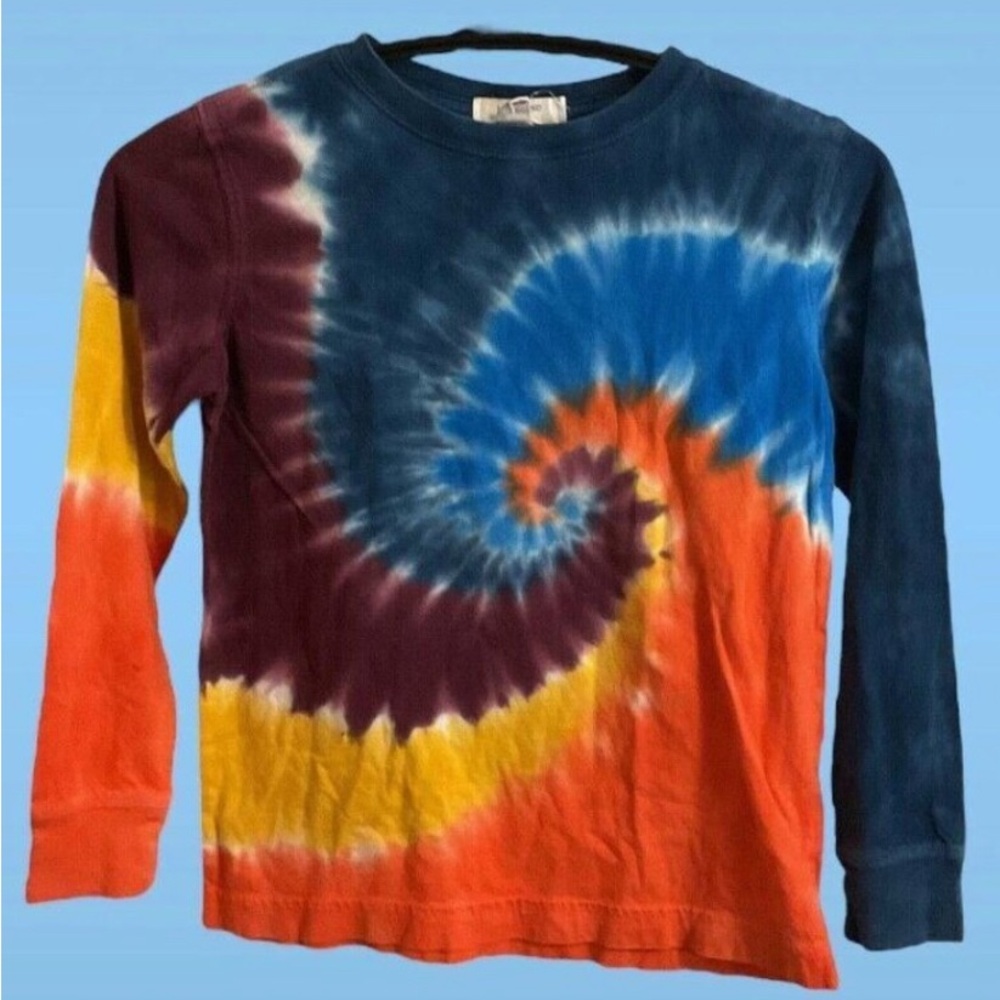 Lands End Boys SZ M Cotton Tie Dye Shirt *1145BB